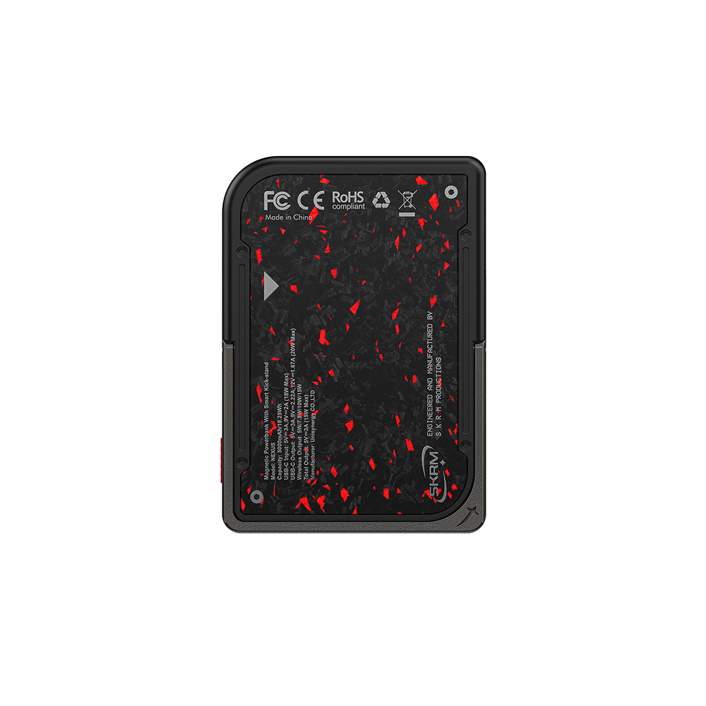 Skinarma Vektor Kablosuz ve PD Hızlı Şarj Özellikli Metal Standlı Taşınabilir Powerbank 15W 5000mAh