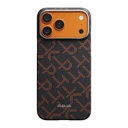 Apple iPhone 17 Pro Max Uyumlu Kılıf M-safe Şarj Özellikli Aramid Fiber Pitaka Tactile Woven Monogram Serisi Kapak
