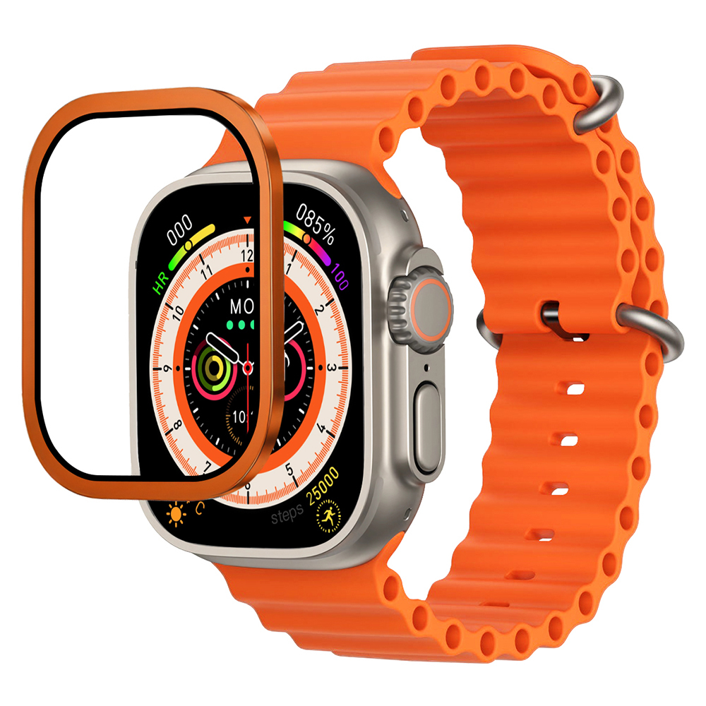 Apple Watch Ultra 49mm Uyumlu Mohseven iWatch Serisi Safir Akıllı Saat Temperli Cam Ekran Koruyucu