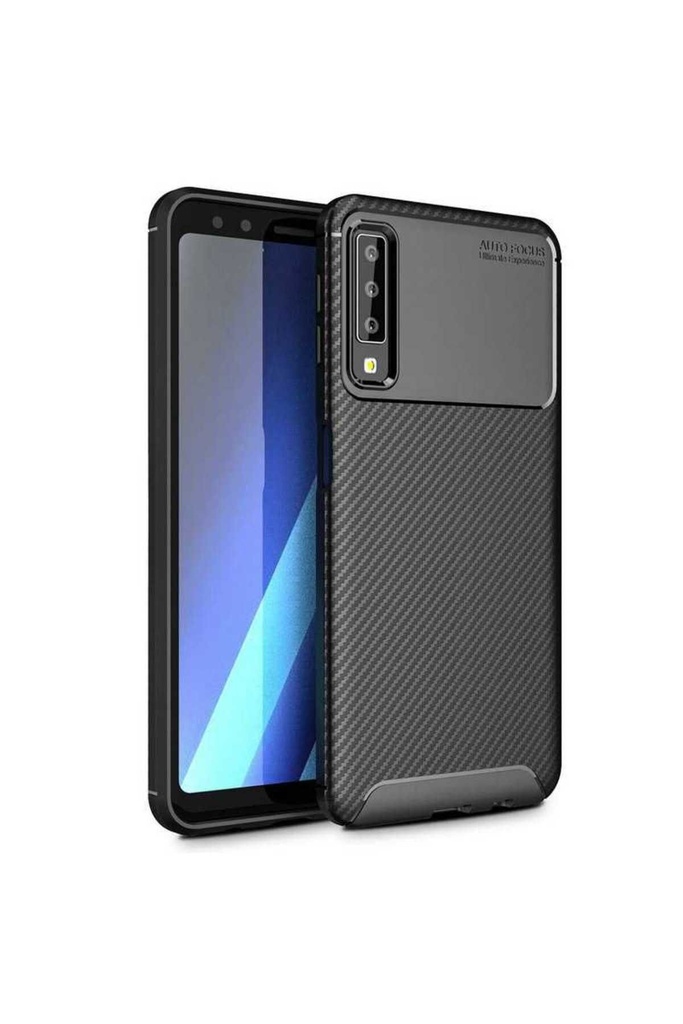 [RNZ-TA15441] Samsung Galaxy A7 2018 Uyumlu Kılıf Zore Negro Silikon Kapak (Siyah)