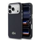 Apple iPhone 17 Pro Uyumlu Kılıf Lacoste Orjinal Lisanslı M-Safe Şarj Özellikli PVC Yarı Pike Desenli Arka Yüzey İkonik Timsah Dokuma Logolu Kapak