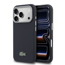 Apple iPhone 17 Pro Uyumlu Kılıf Lacoste Orjinal Lisanslı M-Safe Şarj Özellikli PVC Yarı Pike Desenli Arka Yüzey İkonik Timsah Dokuma Logolu Kapak