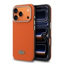 Apple iPhone 17 Pro Uyumlu Kılıf Lacoste Orjinal Lisanslı M-Safe Şarj Özellikli PVC Yarı Pike Desenli Arka Yüzey İkonik Timsah Dokuma Logolu Kapak