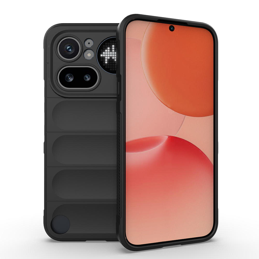 [RNZ-TA131996] Nothing Phone 4A Pro Kılıf Esnek TPU Oyuklu Arka Yüzey Tasarımlı Zore Etnik Silikon Kapak (Siyah)