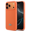 Apple iPhone 17 Pro Max Uyumlu Kılıf Lacoste Orjinal Lisanslı M-safe Şarj Özellikli PU Pike Desenli Metal Logolu Kapak