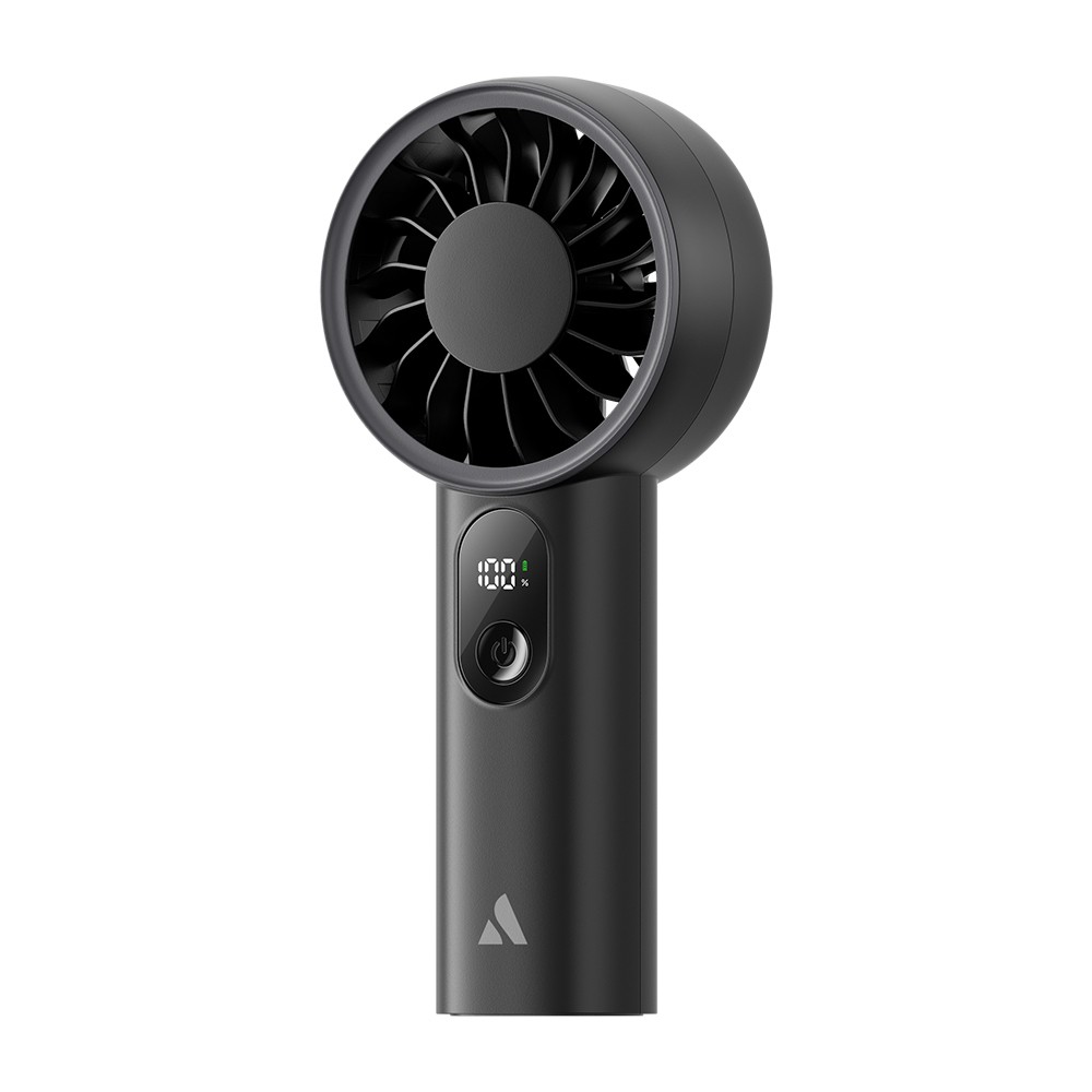 [RNZ-TA131701] Aecooly PE01 Dijital LED Göstergeli 5 Kademeli Portatif Soğutucu El Fanı (Siyah)