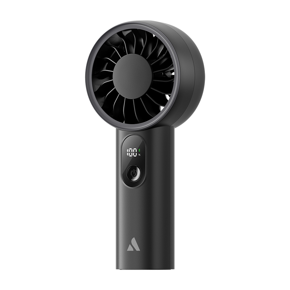 [RNZ-TA131701] Aecooly PE01 Dijital LED Göstergeli 5 Kademeli Portatif Soğutucu El Fanı (Siyah)