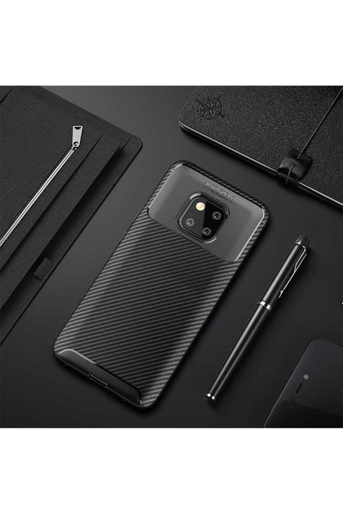 [RNZ-TA15444] Huawei Mate 20 Pro Uyumlu Kılıf Zore Negro Silikon Kapak (Siyah)