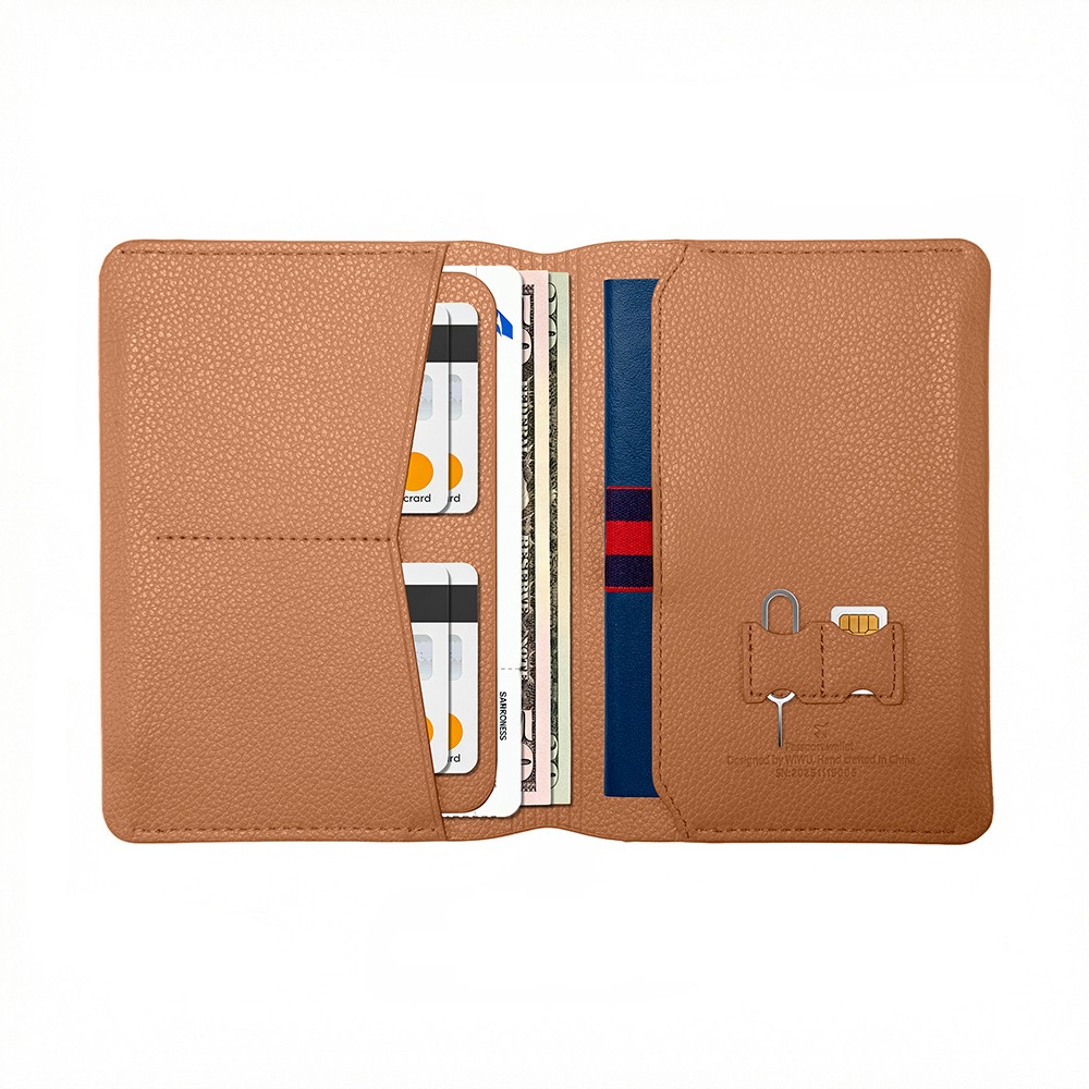 Wiwu Master Passport Wallet Pasaport RFID Özellikli Kart ve Sim Bölmeli PU Deri Cüzdan