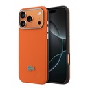 Apple iPhone 17 Pro Max Uyumlu Kılıf Lacoste Orjinal Lisanslı M-Safe Şarj Özellikli PVC Yarı Pike Desenli Arka Yüzey İkonik Timsah Dokuma Logolu Kapak