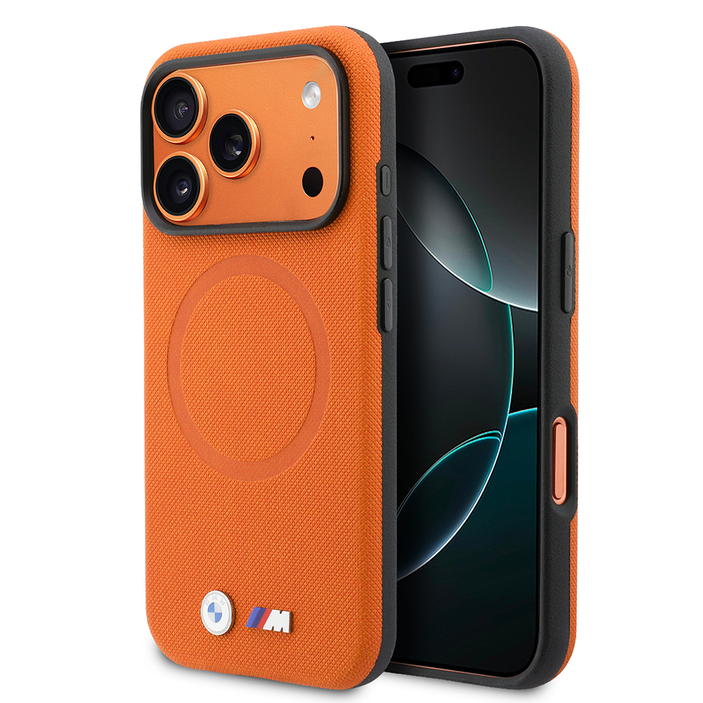 [RNZ-TA131844] Apple iPhone 17 Pro Max Uyumlu Kılıf BMW Orjinal Lisanslı M-safe Şarj Özellikli Halka Tasarımlı M Logolu PU Deri Kapak