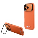 Apple iPhone 17 Pro Max Uyumlu Kılıf BMW Orjinal Lisanslı M-safe Şarj Özellikli Standlı Metal Kamera Çerçeveli M Logolu PU Deri Kapak