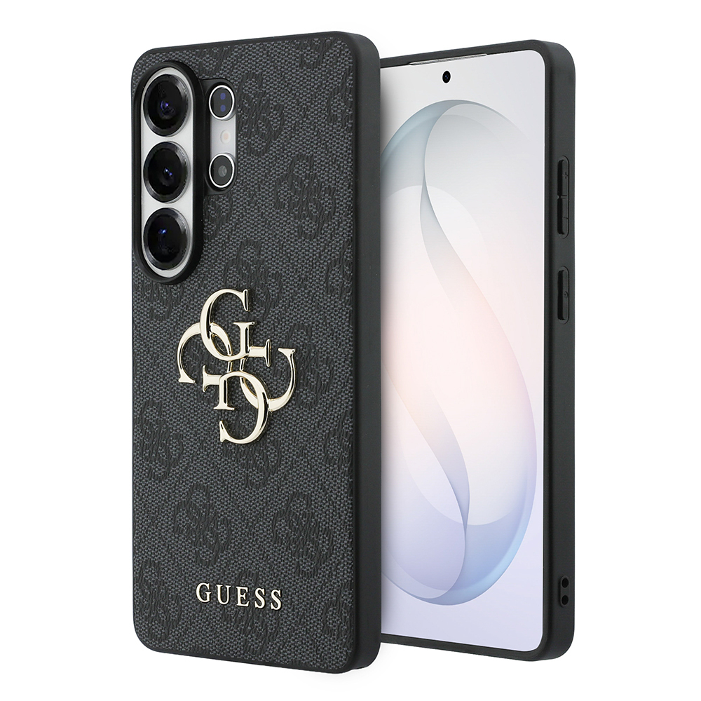Samsung Galaxy S26 Ultra Uyumlu Kılıf Guess Orjinal Lisanslı PU Deri Büyük Metal Logo Dizaynlı Kapak