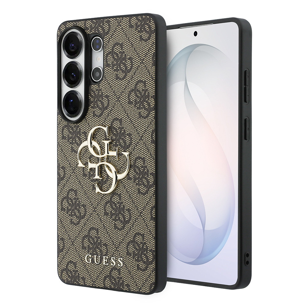 Samsung Galaxy S26 Ultra Uyumlu Kılıf Guess Orjinal Lisanslı PU Deri Büyük Metal Logo Dizaynlı Kapak