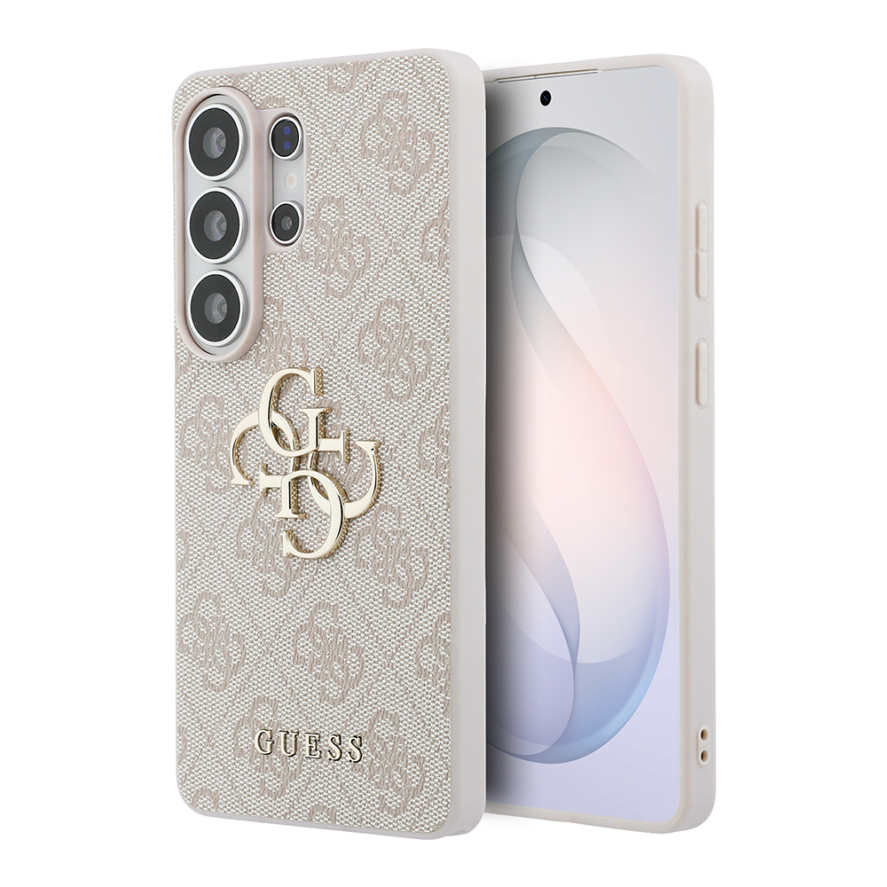 Samsung Galaxy S26 Ultra Uyumlu Kılıf Guess Orjinal Lisanslı PU Deri Büyük Metal Logo Dizaynlı Kapak