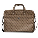 Guess Orjinal Lisanslı Sıcak Damgalı 4G Desenli Üçgen Logolu Omuz Askılı 15-16 inç Laptop Çantası