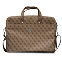 Guess Orjinal Lisanslı Sıcak Damgalı 4G Desenli Üçgen Logolu Omuz Askılı 15-16 inç Laptop Çantası