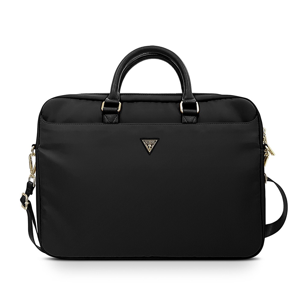 [RNZ-TA131867] Guess Orjinal Lisanslı Naylon Kumaş Metal Üçgen Logolu Omuz Askılı 15-16 inç Laptop Çantası
