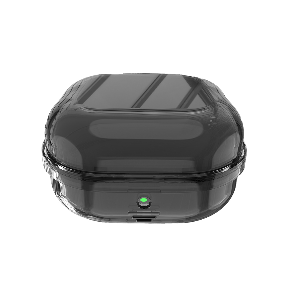 [RNZ-TA132076] Samsung Galaxy Buds Uyumlu 4 Kılıf Şeffaf Silikon 360 Derece Koruma Zore Airbag 47 Kılıf (Siyah)