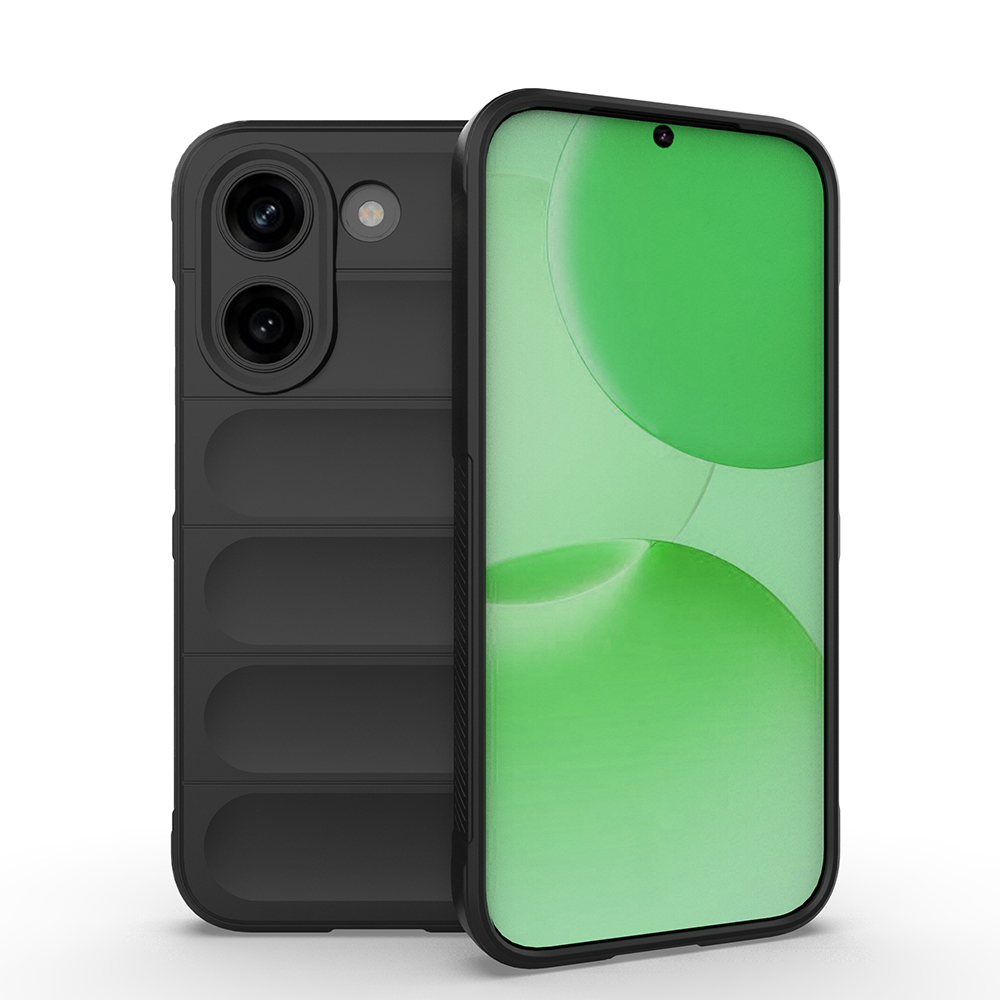 [RNZ-TA132081] Xiaomi Poco X8 Pro Kılıf Esnek TPU Oyuklu Arka Yüzey Tasarımlı Zore Etnik Silikon Kapak (Siyah)