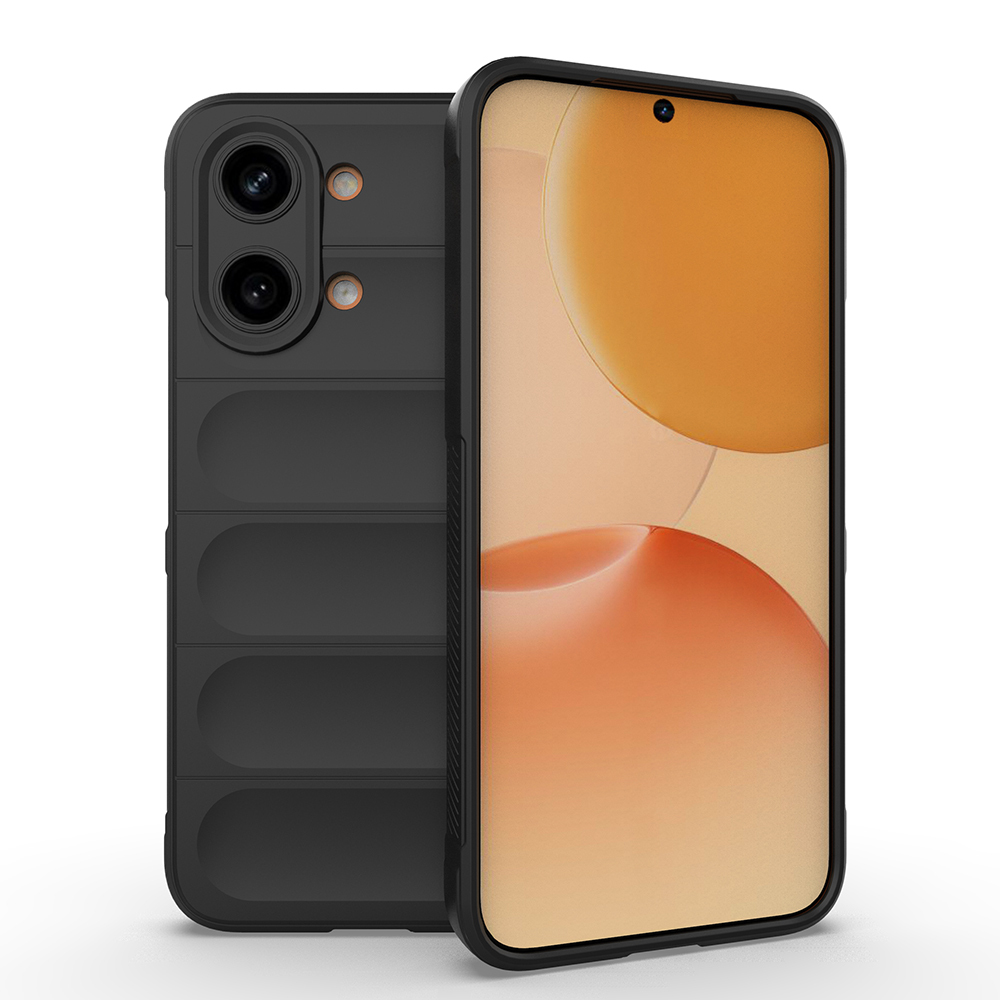 [RNZ-TA132084] Xiaomi Poco X8 Pro Max Kılıf Esnek TPU Oyuklu Arka Yüzey Tasarımlı Zore Etnik Silikon Kapak (Siyah)