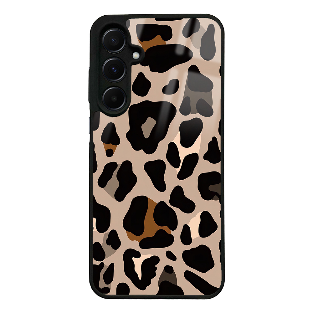 [RNZ-TA132384] Samsung Galaxy A55 Uyumlu Kılıf Kamera Korumalı Desenli Zore Lusi Kapak (Leopar)