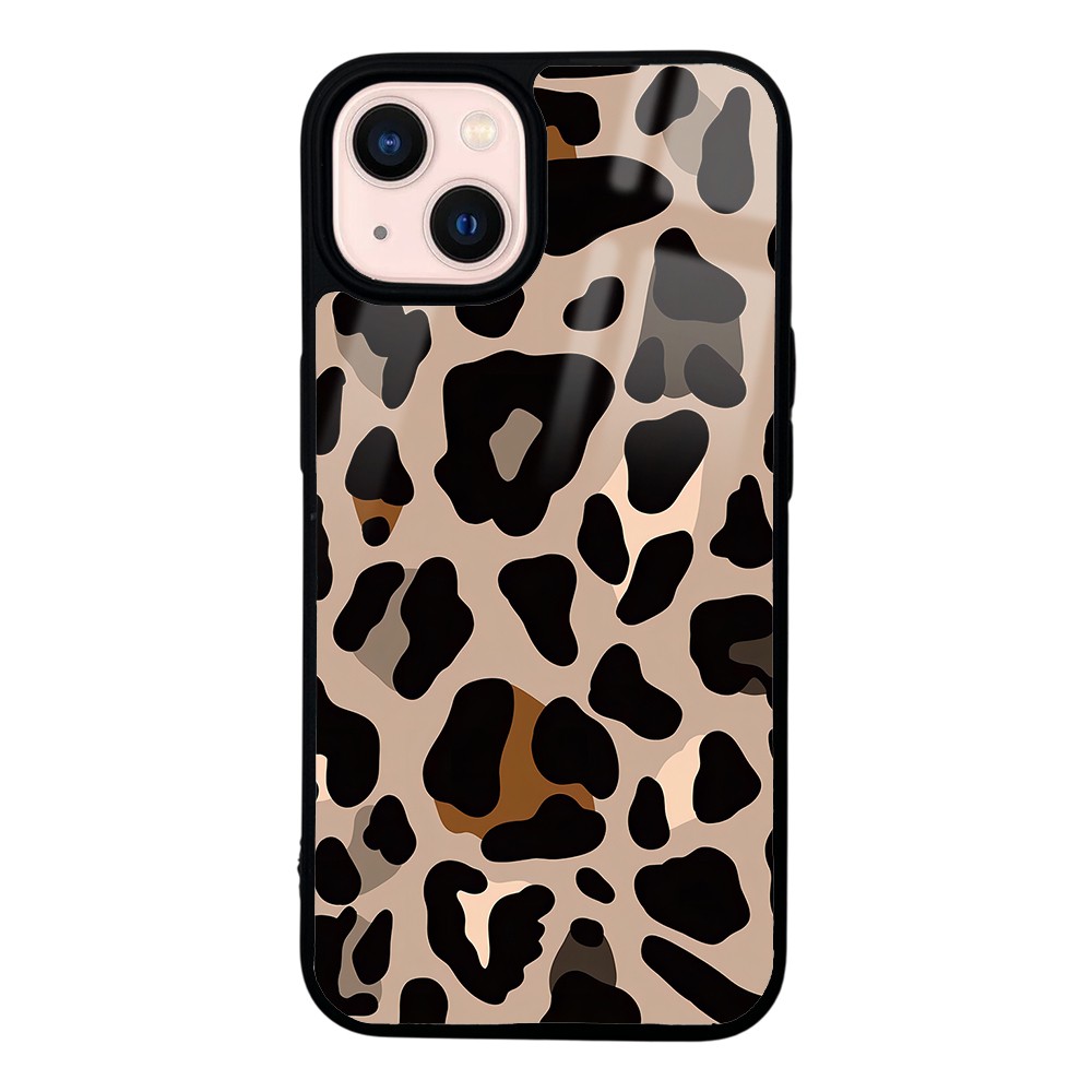 [RNZ-TA132426] Apple iPhone 13 Uyumlu Kılıf Kamera Korumalı Desenli Zore Lusi Kapak (Leopar)