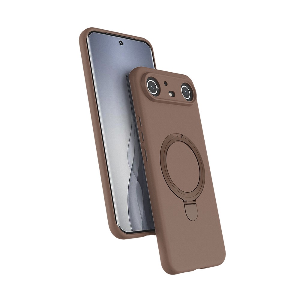 Tecno Spark Slim 5G Uyumlu Kılıf M-safe Şarj Özellikli Standlı Zore Samara Kapak