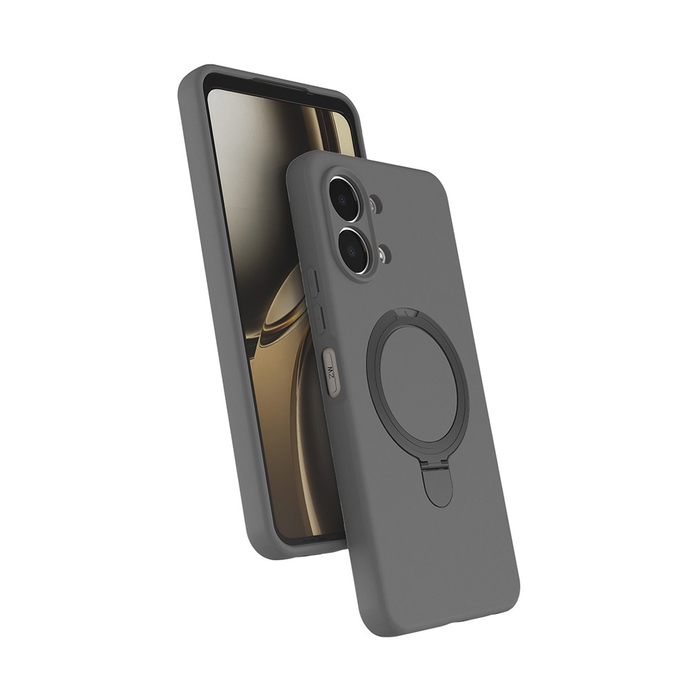 Oppo A6 Pro Uyumlu Kılıf M-safe Şarj Özellikli Standlı Zore Samara Kapak