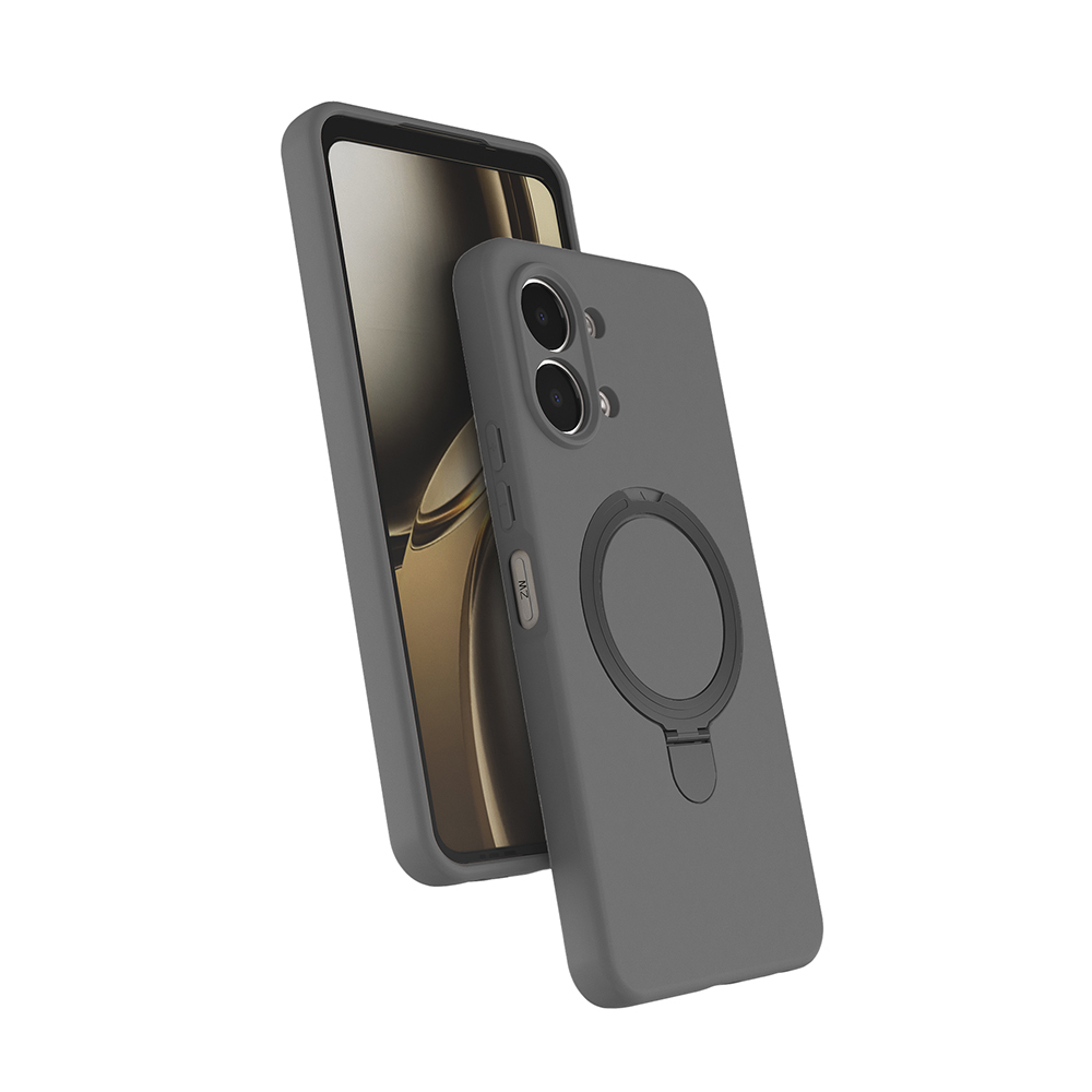Oppo A6 Pro Uyumlu Kılıf M-safe Şarj Özellikli Standlı Zore Samara Kapak
