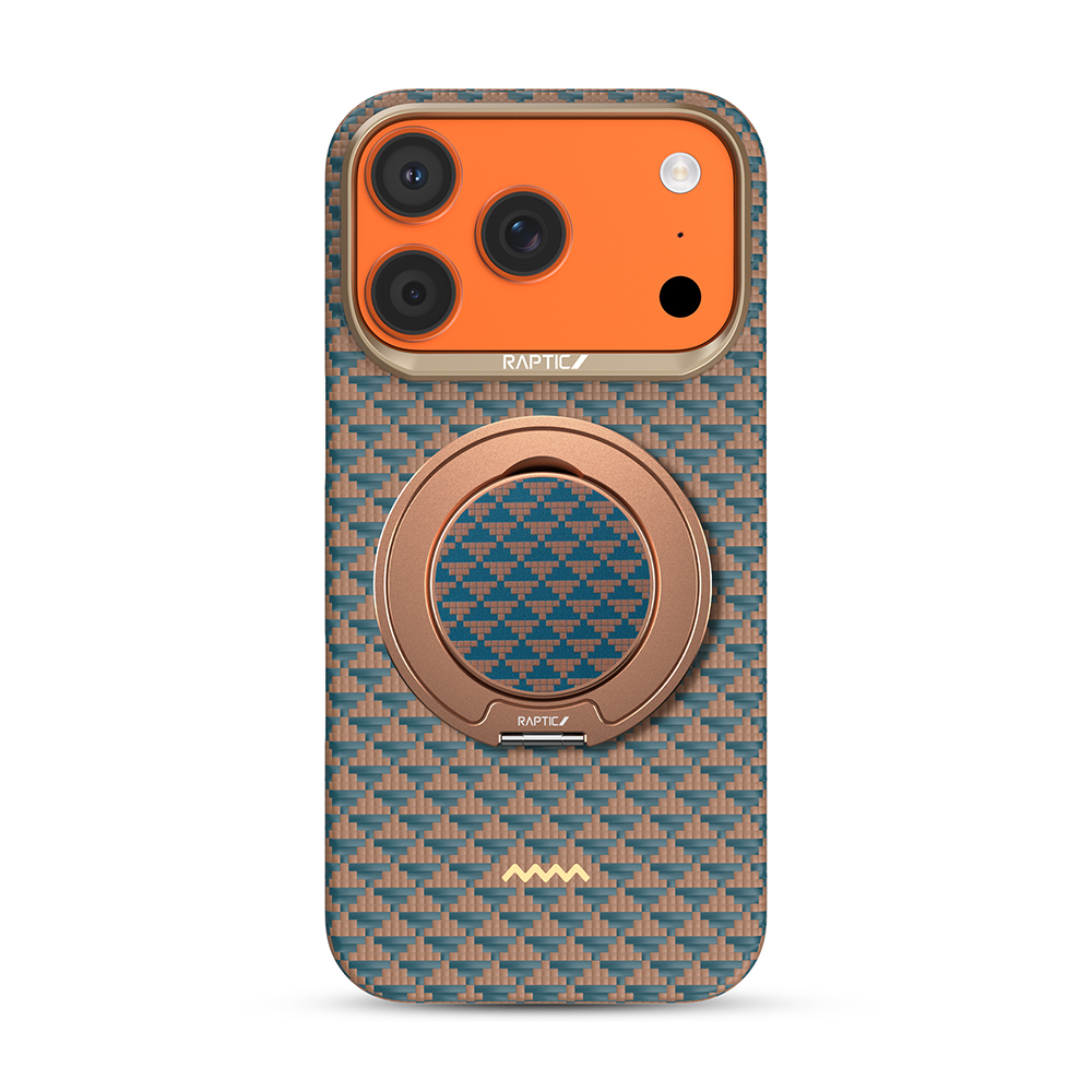 Apple iPhone 17 Pro Max Uyumlu Kılıf Raptic 2in1 Bundle Kit Aramid Skin Destiny Serisi Stand ve Kapak