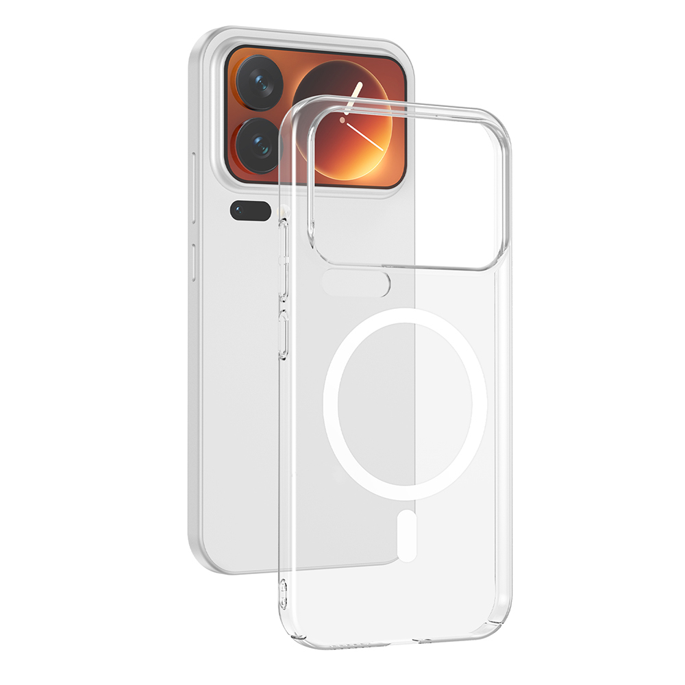 Xiaomi 17 Pro Max Uyumlu Kamera Korumalı M-Safe Şarj Özellikli Şeffaf Zore London Sert PC Kapak
