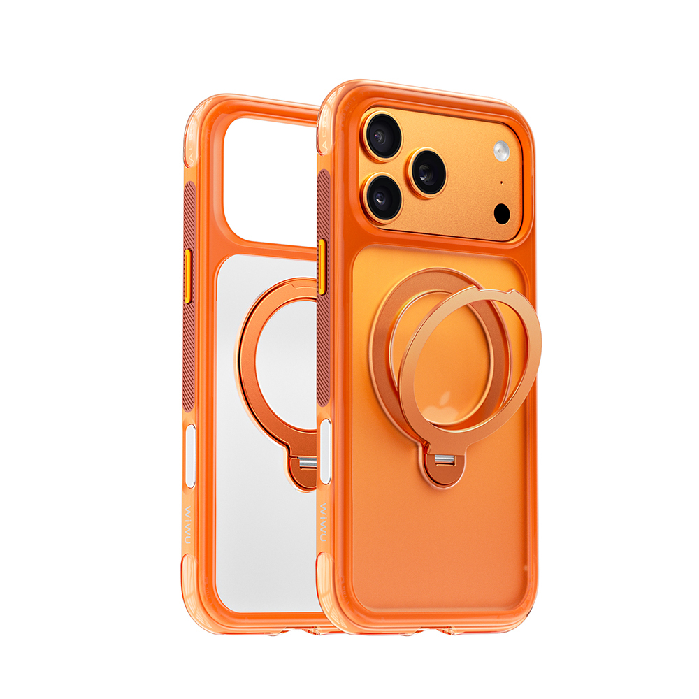Apple iPhone 17 Pro Uyumlu Kılıf Wiwu AS-203 AeroShield Ultra Serisi M-safe Şarj Özellikli Airbag Tasarımlı Standlı Kapak