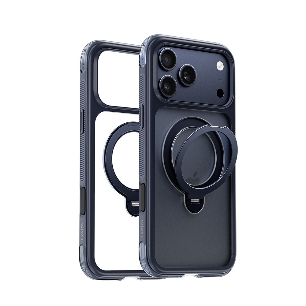 Apple iPhone 17 Pro Max Uyumlu Kılıf Wiwu AS-203 AeroShield Ultra Serisi M-safe Şarj Özellikli Airbag Tasarımlı Standlı Kapak