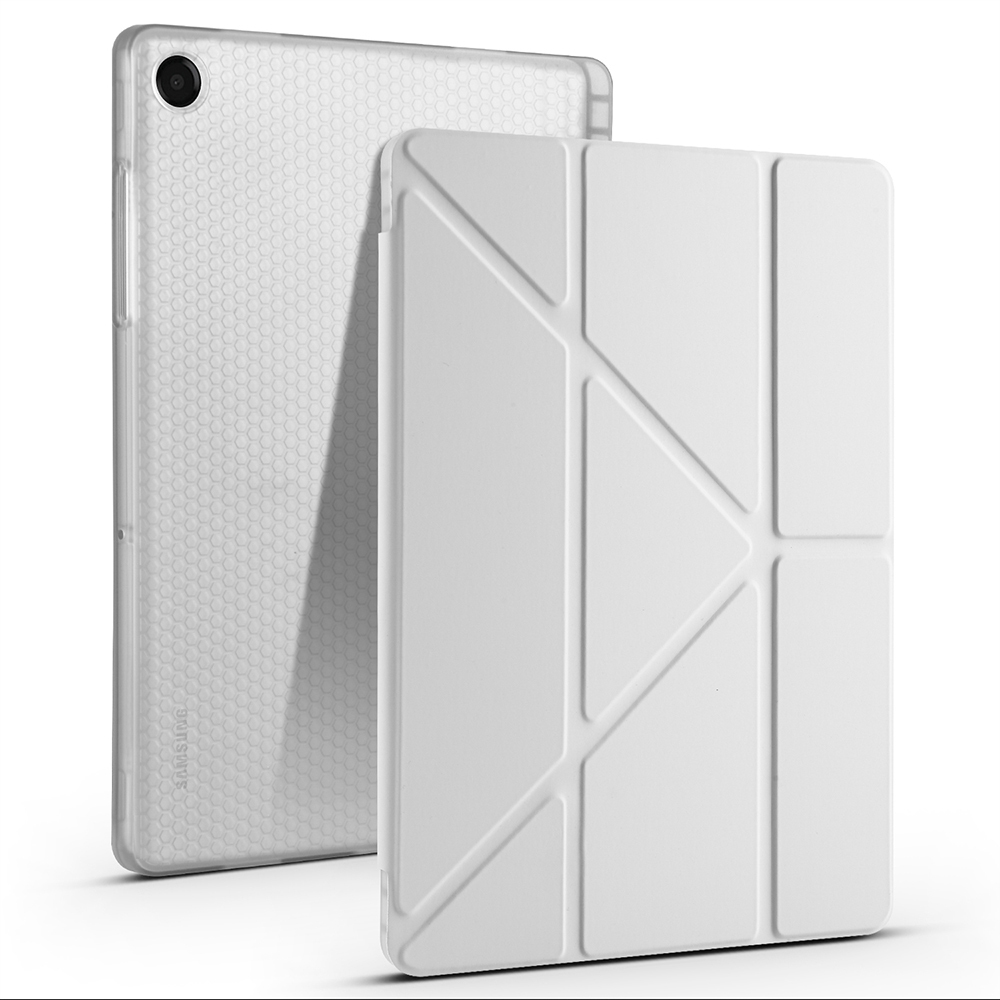 Samsung Galaxy Tab A11 Plus Uyumlu Kılıf Zore Tri Folding Kalem Bölmeli Standlı Kılıf