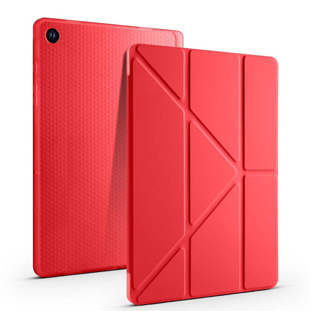 Samsung Galaxy Tab A11 Plus Uyumlu Kılıf Zore Tri Folding Kalem Bölmeli Standlı Kılıf