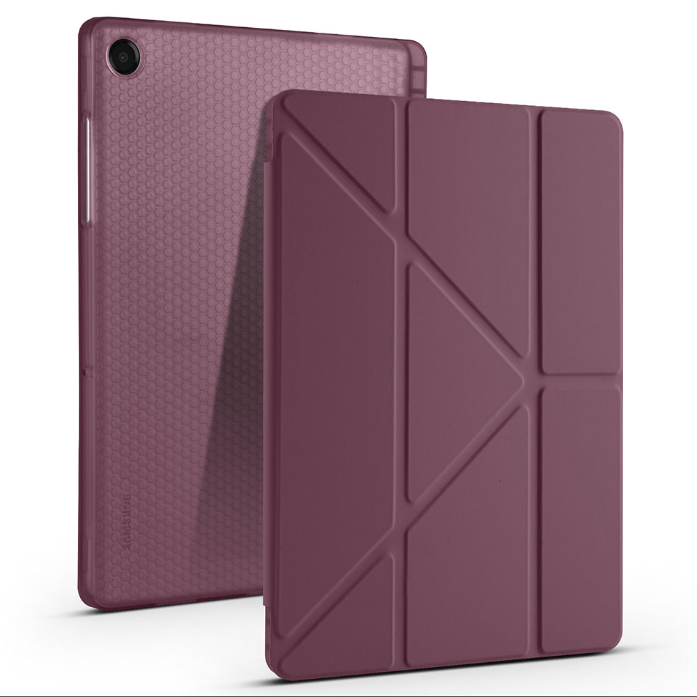 Samsung Galaxy Tab A11 Plus Uyumlu Kılıf Zore Tri Folding Kalem Bölmeli Standlı Kılıf