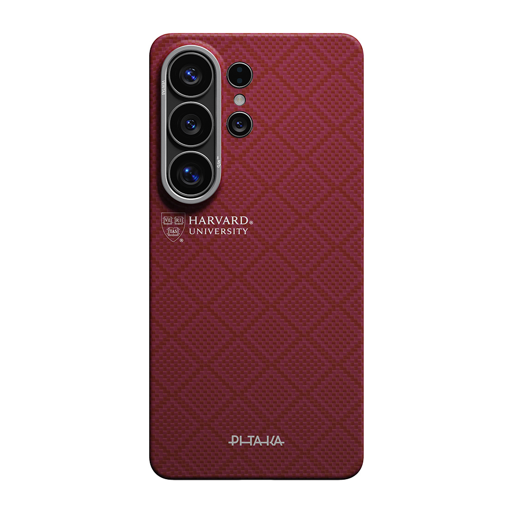Samsung Galaxy S26 Ultra Uyumlu Kılıf M-safe Şarj Özellikli Aramid Fiber Pitaka Harvard University Serisi Kapak