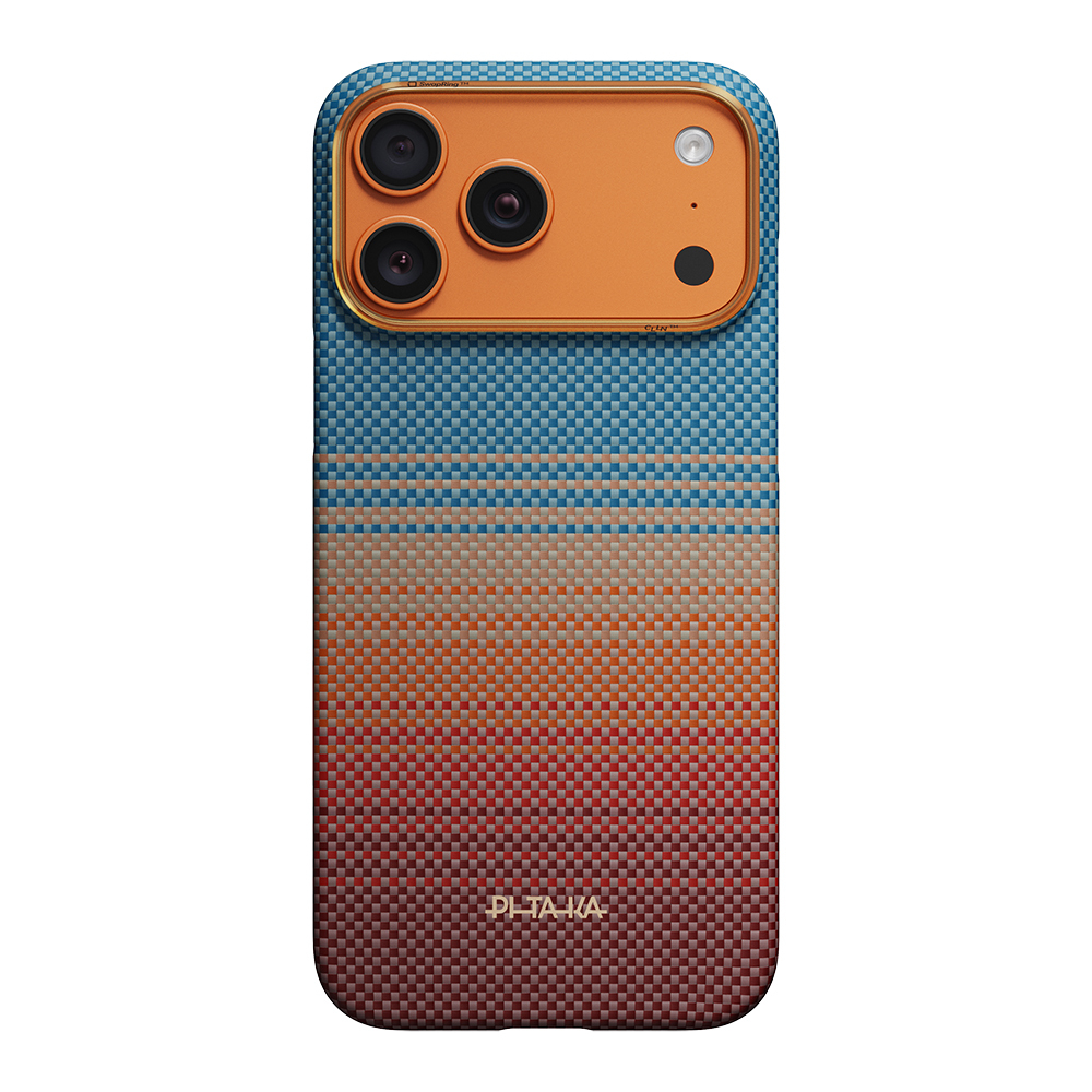 Apple iPhone 17 Pro Max Uyumlu Kılıf M-safe Şarj Özellikli Aramid Fiber Pitaka Sunset 2.0 California Dream Serisi Kapak