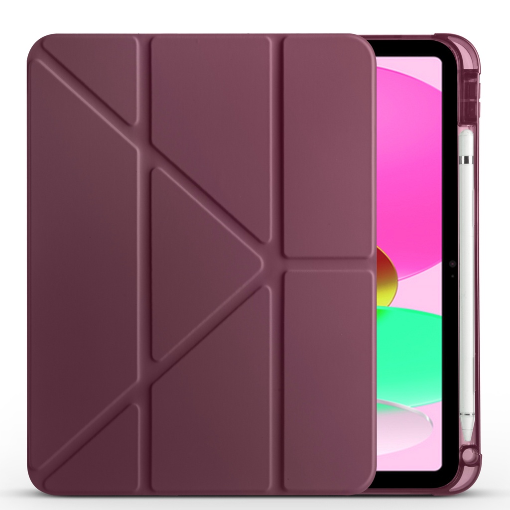 Apple iPad 10.9 2022 (10.Nesil) Uyumlu Kılıf Zore Tri Folding Kalem Bölmeli Standlı Kılıf