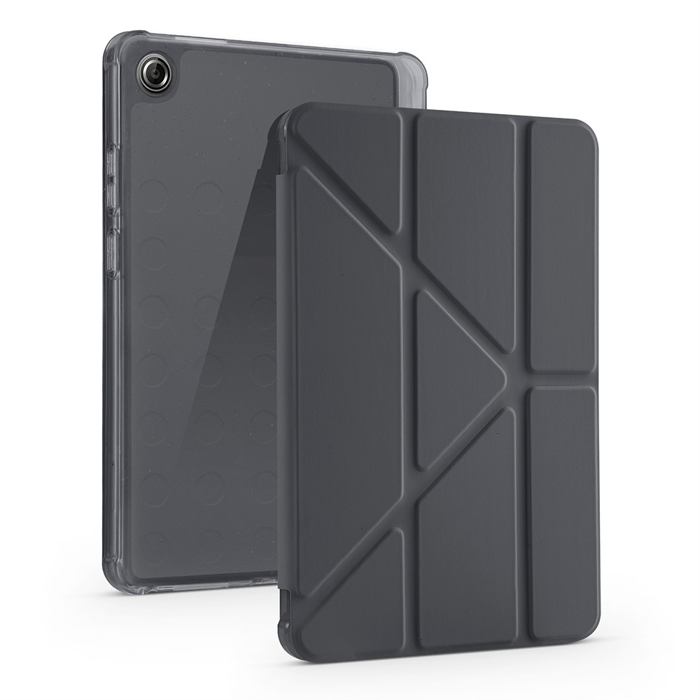 [RNZ-TA131782] Lenovo Tab One 8.7 TB-305FU Uyumlu Kılıf Zore Tri Folding Kalem Bölmeli Standlı Kılıf (Siyah)