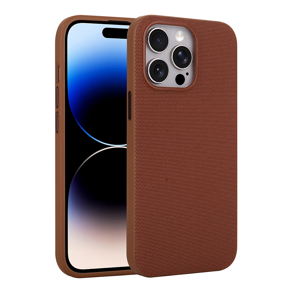 Apple iPhone 14 Pro Max Uyumlu Kılıf M-Safe Şarj Özellikli Kumaş Tasarımlı Zore Miami Sert PC Kapak