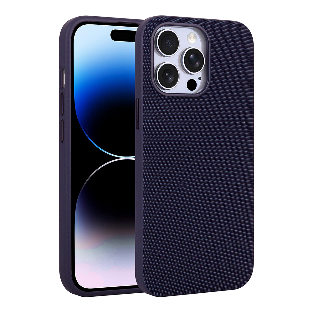 Apple iPhone 14 Pro Max Uyumlu Kılıf M-Safe Şarj Özellikli Kumaş Tasarımlı Zore Miami Sert PC Kapak