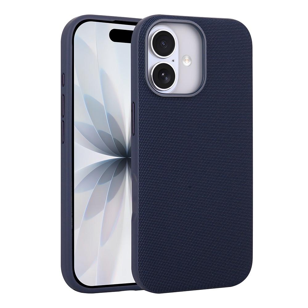 Apple iPhone 16 Uyumlu Kılıf M-Safe Şarj Özellikli Kumaş Tasarımlı Zore Miami Sert PC Kapak