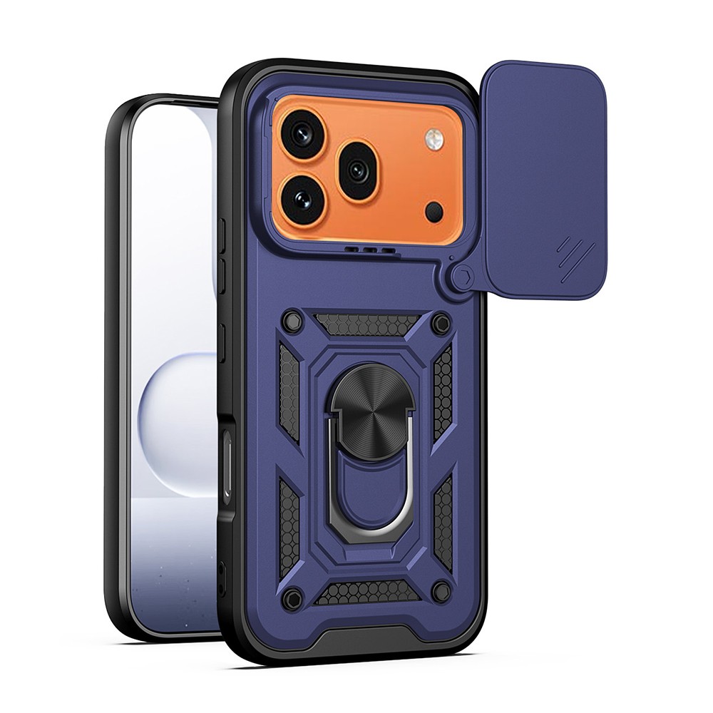 Honor 600 Pro 5G Uyumlu Kılıf Magnetik Standlı Kamera Korumalı Zore Sürgülü Vega Kapak