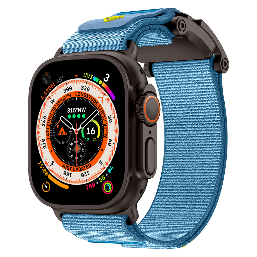 Apple Watch 7 45mm Uyumlu Zore KRD-154 Naylon Kumaş Hasır Örgülü Kordon