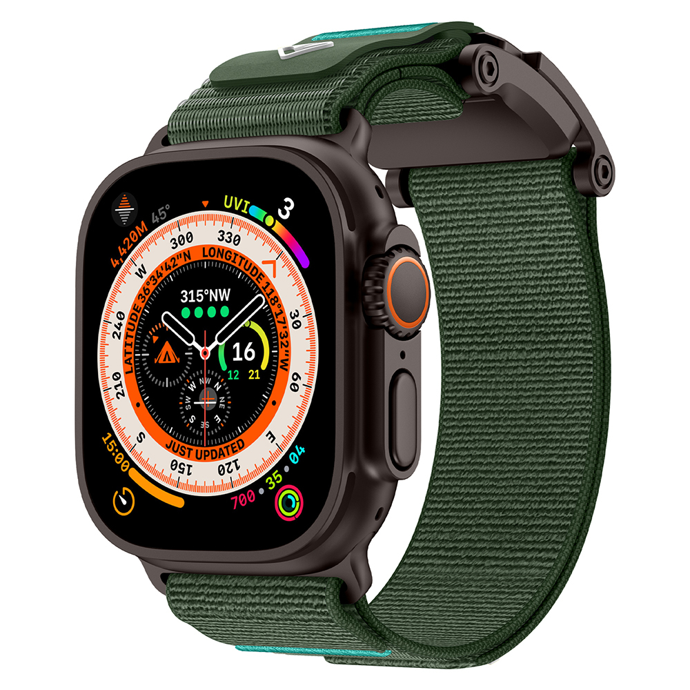 Apple Watch 7 45mm Uyumlu Zore KRD-154 Naylon Kumaş Hasır Örgülü Kordon