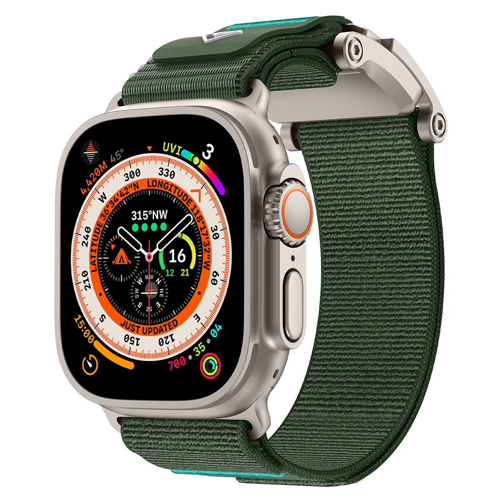 Apple Watch 7 45mm Uyumlu Zore KRD-154 Naylon Kumaş Hasır Örgülü Kordon