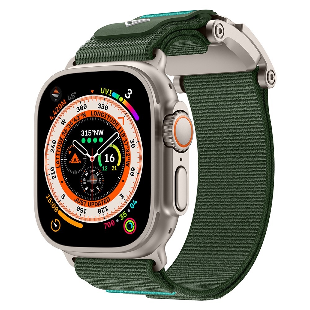 Apple Watch 7 45mm Uyumlu Zore KRD-154 Naylon Kumaş Hasır Örgülü Kordon