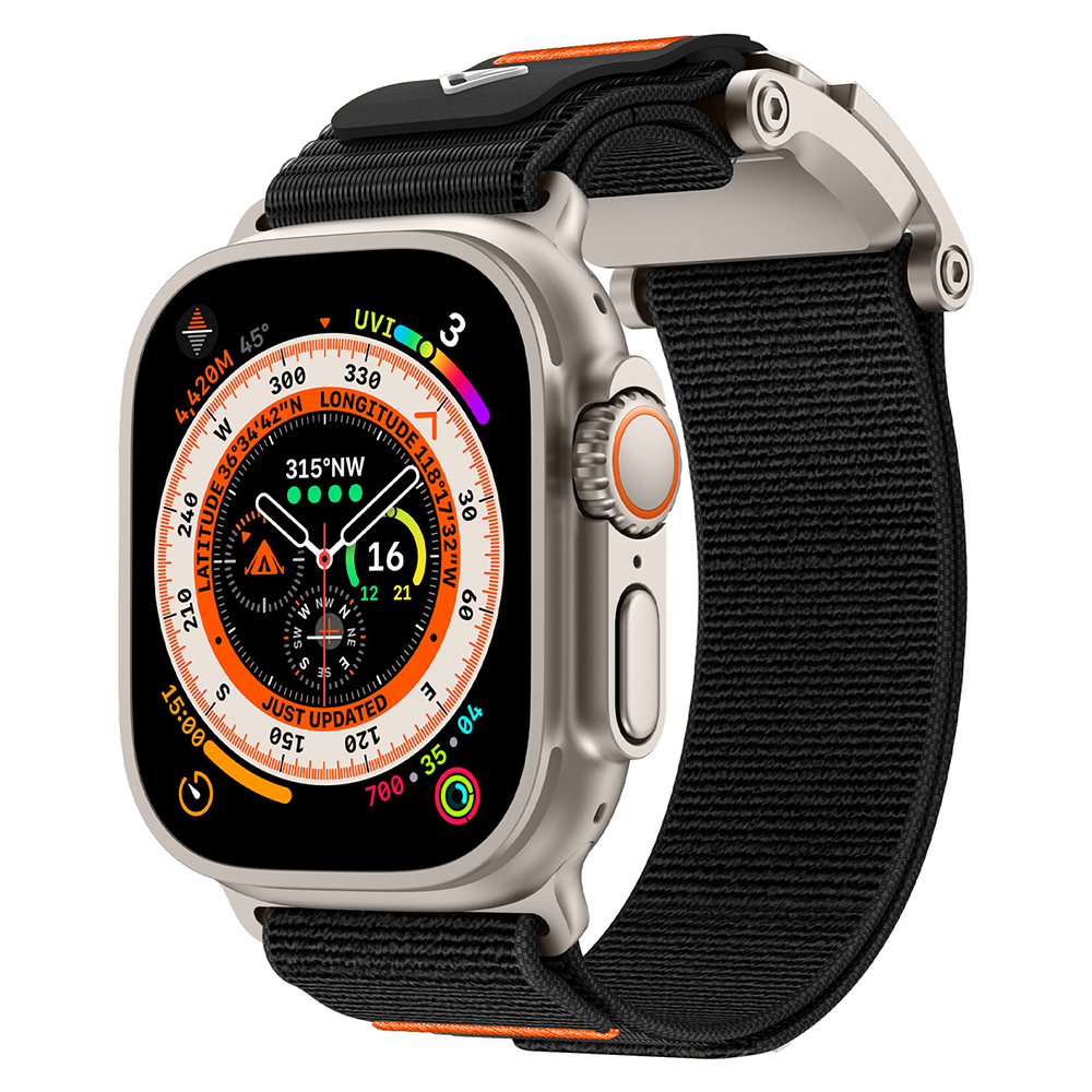 Apple Watch 7 45mm Uyumlu Zore KRD-154 Naylon Kumaş Hasır Örgülü Kordon